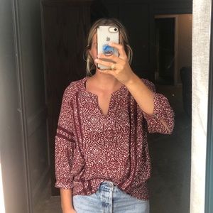 Maroon top